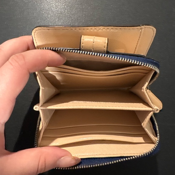 Coach Navy and Cream Patterned Wallet - Picture 6 of 8